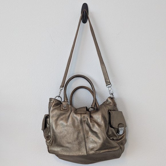 Michael Kors Gold purse/bag/satchel medium size - Picture 2 of 9